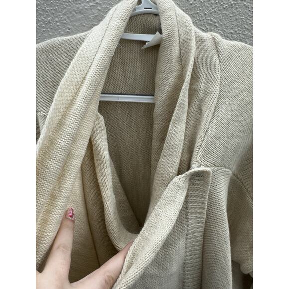 Venus Womens Cardigan Size XL Tan Knit Long Sleeve Open Front Sweater - Picture 5 of 13